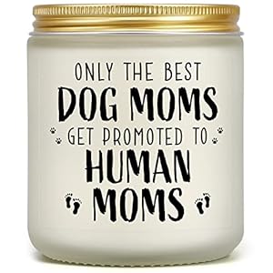 New Mom Gifts for Pregnant Women, Funny Dog Mom Pregnancy Gift for Expecting Mom, Mother to be Gift for First Time Moms, Congrats on Pregnancy Present for Wife Friend Sister, Lavender Scented Candle
