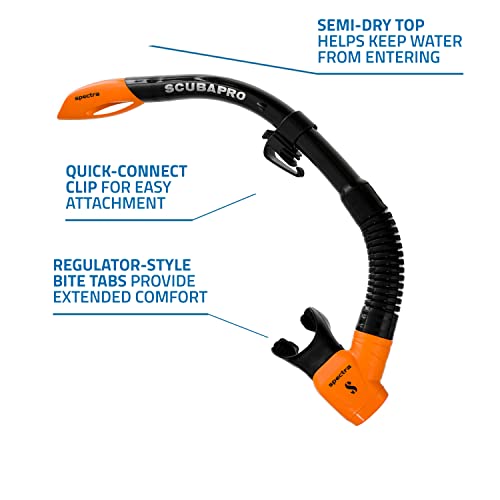 SCUBAPRO Spectra Snorkel, Negro/Naranja miniatura 4