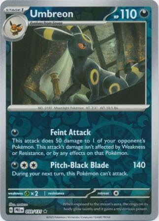 Pokemon - Umbreon 059/131 Prismatic Evolutions – Reverse Foil Single Card