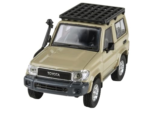 2014 Land Cruiser 71 SWB (Short Wheel Base) Sandy Taupe Brown 1/64 Diecast Model Car by Paragon Models PA-55564