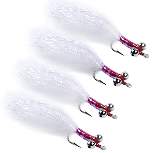 Fly Fishing Zonker Streamers Wet Fly Fly Kit sortido para truta robalo 4 peças amarradas à mão iscas