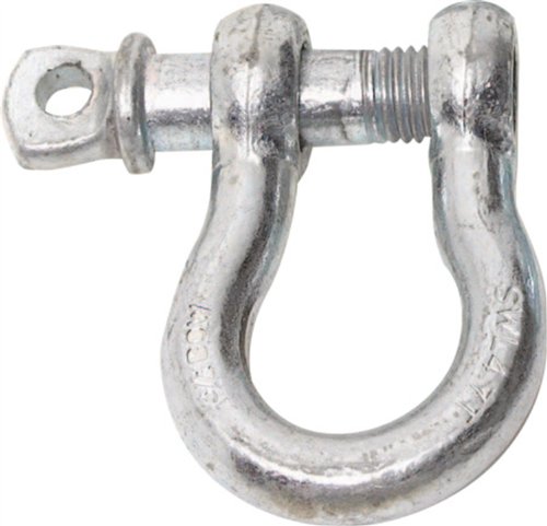 Smittybilt 13046 D-Ring Shackle 1/2" Threaded Pin 2.0 Ton Rating Zinc #TOP22