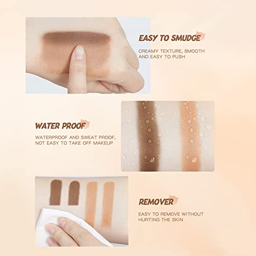 Newbang 2 Colors Double Head Contour Stick Concealer Contour Pen 2In1 Highlighter Bronzer Contouring Stick Double End Waterproof Body Face Brighten Facial Shade Makeup Pencil Pen #TOP4