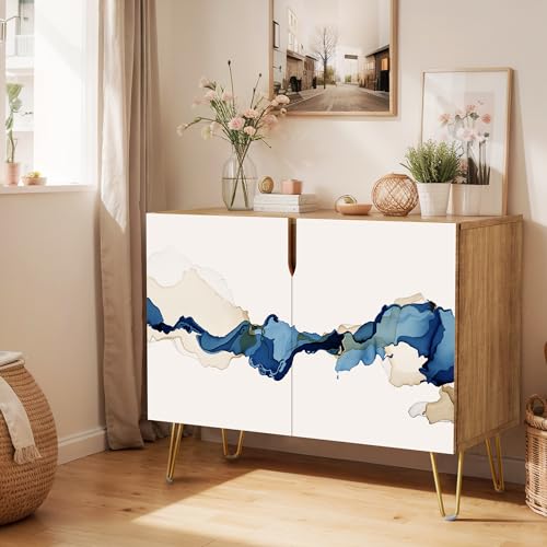 SIGNWIN Sideboard Buffet Cabinet, Kitchen Storage Cabinet with 2 Doors,