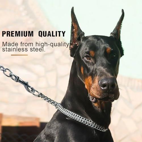 GGUFAY rostfreier Kettenwürger zum Hundetraining - Doppelreihe-Hundehalsband Hundekette aus Edelstahl - kurzgliedrig 2.5mm dick - Länge 50cm Hundehalskette mit Zugbegrenzung