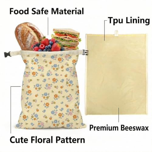 Bolsas de lino con cera de abeja para pan de masa madre crujiente sin usar plásticos 5