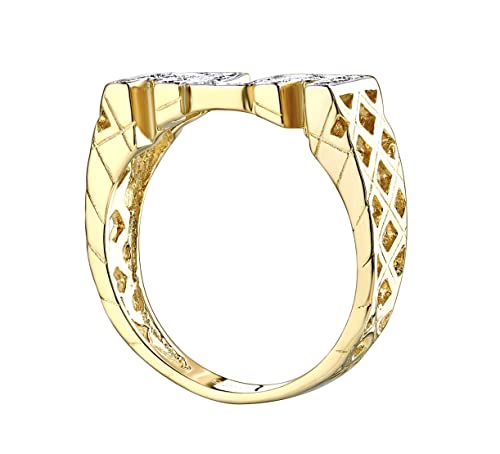 Old English Jewellers 9ct Yellow Gold on Silver MUM Ring size J K L M N O P Q R S T U V - Stone Set - Image 3