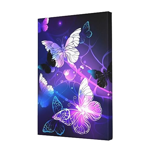 Toile papillon lumineux de haute précision - Impression artistique moderne 30x45cm