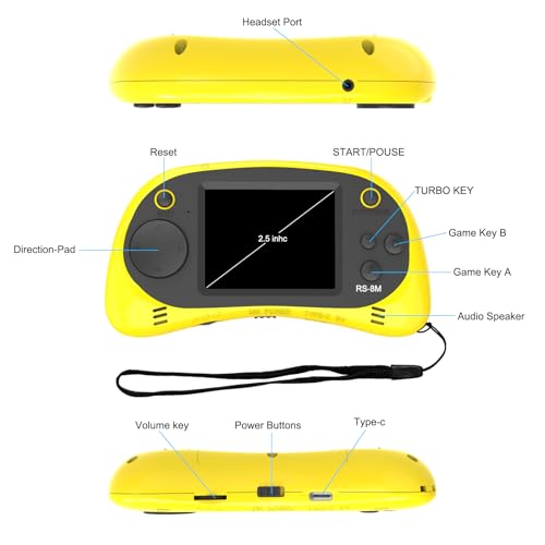 image for EASEGMER Kids Handheld Portable Video Game Player with 200 Games - 16 