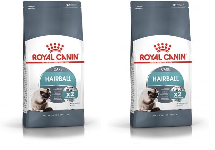 Image of Royal Canin Hairball Care Food for Adult Cat, Dry Food, Reduces Hairball Formation, Proven Results in 14 Days, 2 Kg, Pack of 2
