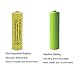 QBLPOWER Solar Light Rechargable Batteries Cell for Garden/Lawn/Sidewalk Lamp 1.2V AA Ni-CD 600mAh 2A(4 Pack AA Yellow)