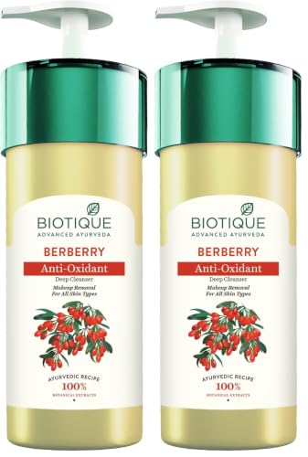Image of Biotique Berberry Hydrating Cleanser | Gentle & Deep Cleansing Face Wash | Helps Remove Dirt, Oil & Impurities | Hydrates, Refreshes & Soothes Skin | 800ml (Pack of 2)