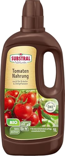 Substral Naturen Bio Tomaten und Kräuter Nahrung, 1 L - Flüssigdünger für Tomaten, Paprika, Kräuter & Chili-Pflanzen