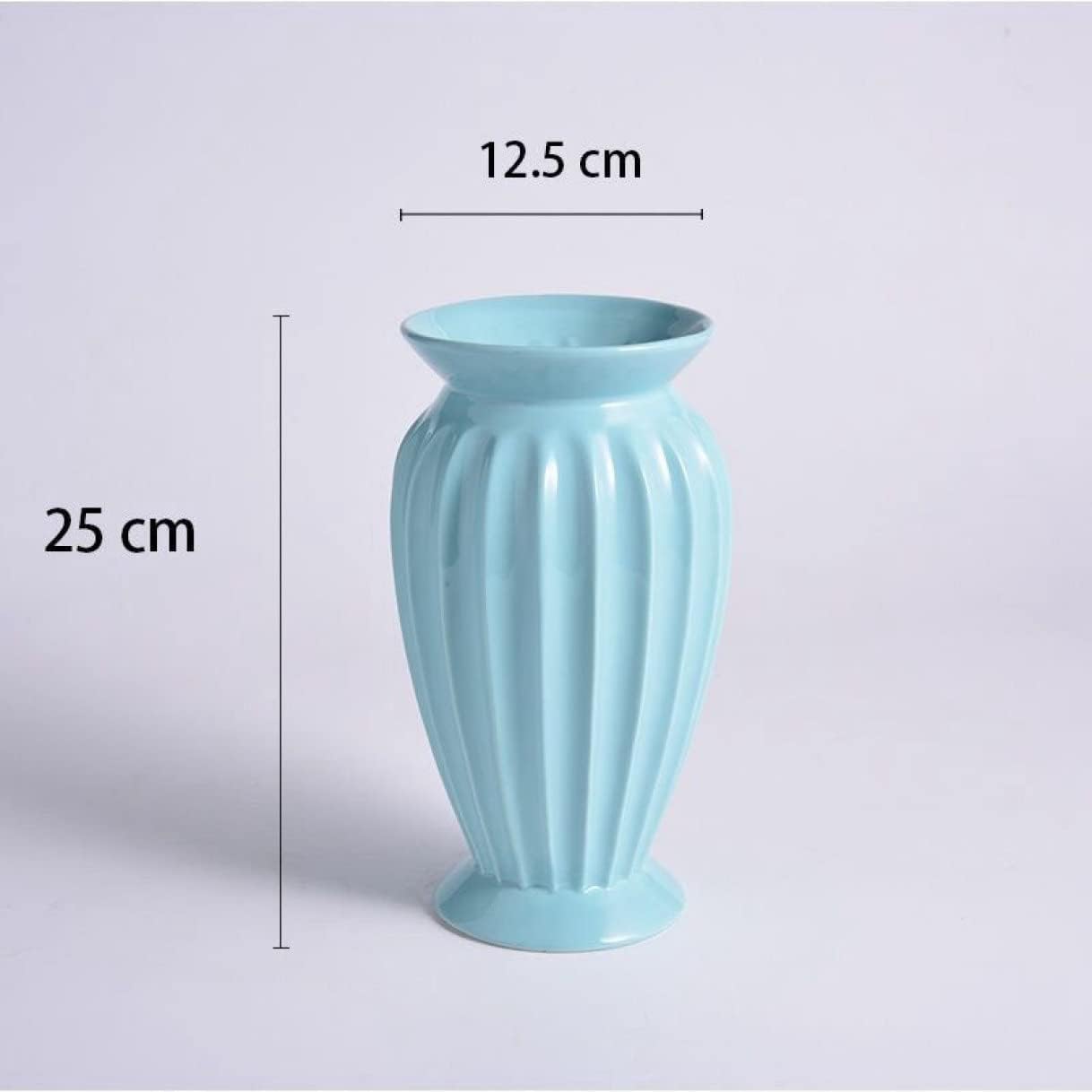 フラワーベース おしゃれ 陶器 花瓶 ホワイト ブルー2 リンクチューブ ベース チューリップ 花 水耕栽培 プリーツ セラミック