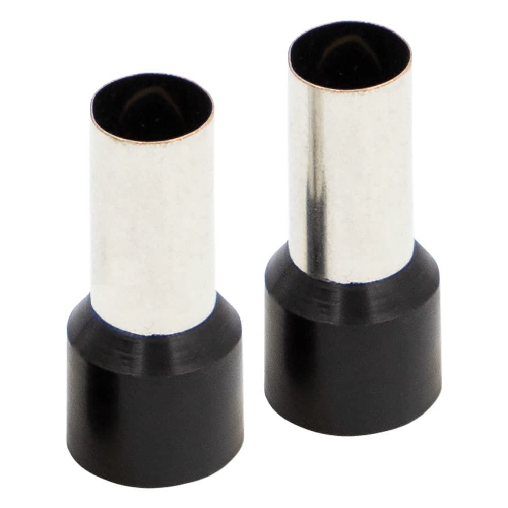 Install Bay Ferrules - Black 1/0Ga - 50 Per Bag