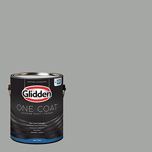 Glidden Interior Paint + Primer: Gray/Stepping Stone, One Coat, Semi-Gloss, 1-Gallon