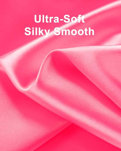 Image of 3 Piece Silk Satin Pajama Set for Women Soft Short Sleeve Button Down Pjs with Shorts Long Pants Sleepwear S-XXXL