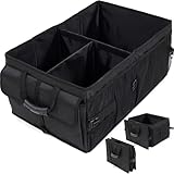 JMROY Kofferraum Organizer 45L Auto Kofferraumtasche | Organizer Auto | Faltbare, stabile und wasserdichte Kofferraumtasche (schwarz)