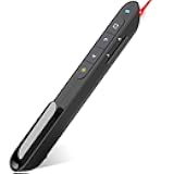 Wireless Presenter, Hyperlink Volume Control Presentation Clicker RF 2.4GHz USB PowerPoint Clicker Presentation Remote Control Pointer Slide Advancer (Black)