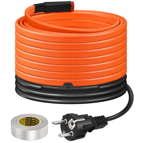 BDDFOTO Cables Térmicos Para Tuberías 25 W/m, Anticongelante Para Techo y Canalón, 7 m