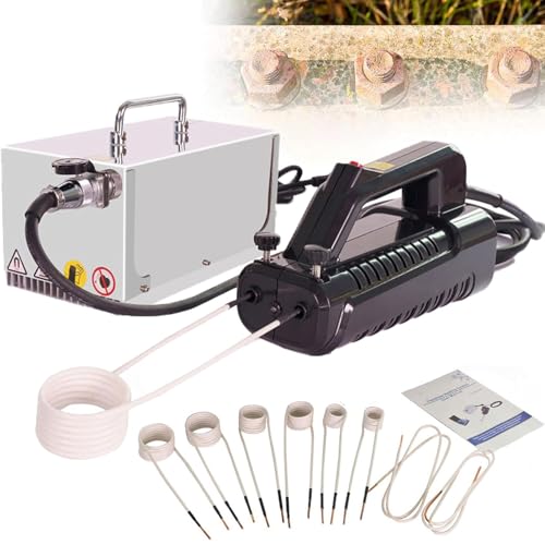 Herramienta de calentador de pernos automotriz, eliminación de tornillos de óxido sin llama con bobinas, ventilador de refrigeración, protección contra sobrecalentamiento, diseño dividido para una