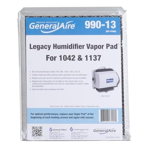 GeneralAire 990-13 Humidifier Water Filter GFI #7002 Compatible with GeneralAire 709, 990, 1040, 1137, 1042LH, and SL16 Cover