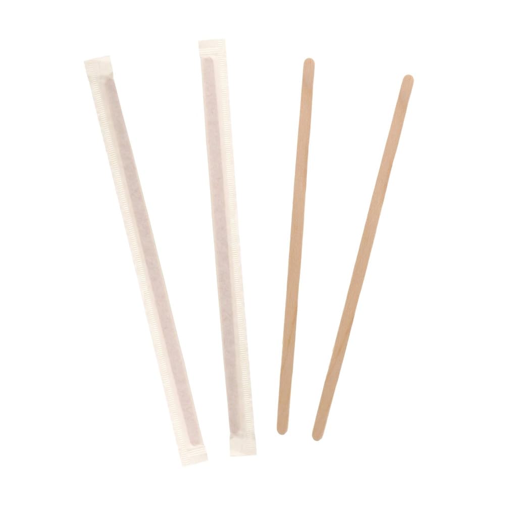 Set di pastiglie confezionate singolarmente agitatori per caffè in legno, 11 cm, miscelatori usa e getta, biodegradabili per bevande calde e fredde (2000)
