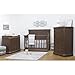 Pemberly Row Modern/Contemporary Changer Tray, Chocolate Finish, 50 in x 19 in x 6 in, Durable 3-Compartment Design for Baby Changing, Fits Double Dresser, ASTM Certified