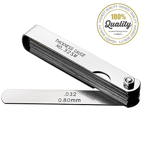 image for Spurtar 32 Blades Feeler Gauges 0.0015-0.035'' (0.04-0.88 mm) Stainles