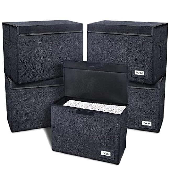 Leffis 3 Pack Comic Book Storage, Comic Book Box Collapsible and Stackable Comic Short Box with Lid and Label Slot 15.5 X 7.5 X 11.3 Holds 150 Comics (Black)