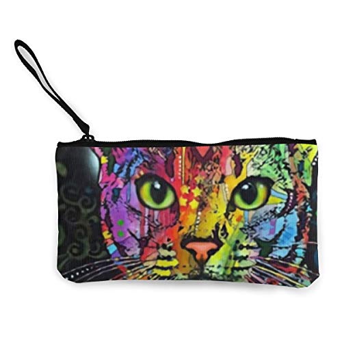 Preisvergleich Produktbild Schöne Geldbörse Frauen Mädchen Clutch, Coinskosmetik, Kreditkarte, bunte Katze