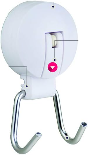 Vacuum Suction Cup Hook, Razor Holders Wreath Hangers for Door Window, White