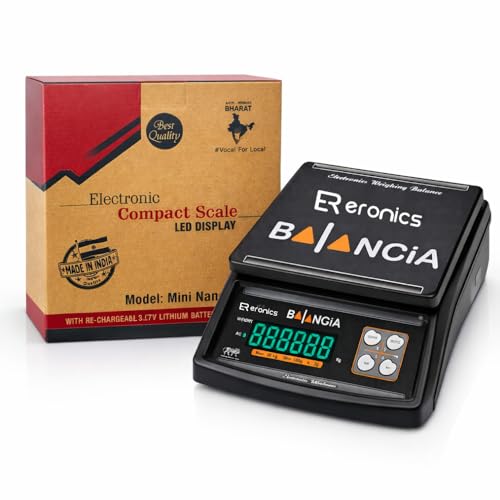 Image of Made In India, Dual Display Weight scale with 1 Year Warranty & 8 hours battery Backup 30 kg capacity, Weight Machine for Shop | Weighing Machine | Weighing Machine for Shop