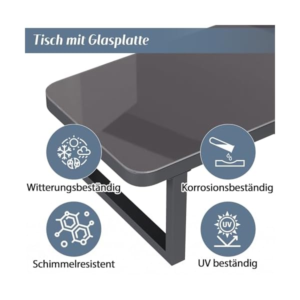 Kebnor Gartenlounge-Set für 7 Personen Grau