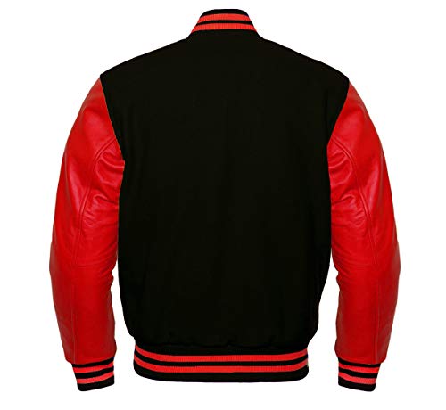 Varsity Letterman Baseball Retro Wool and Genuine Leather Sleeves Vintage Bomber Style Varsity Jacket2