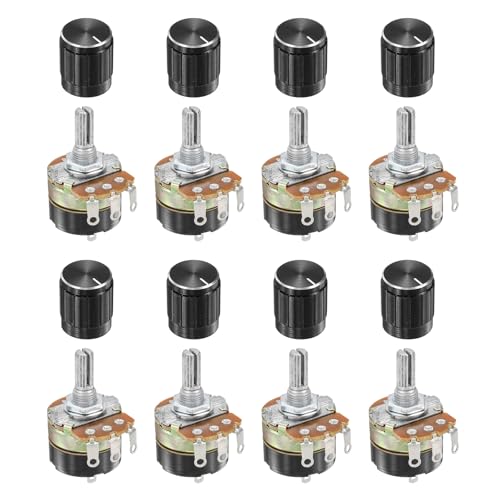 Variateur de vitesse potentiomètre 100K Ohm WH138 avec interrupteur rotatif noir 3 broches