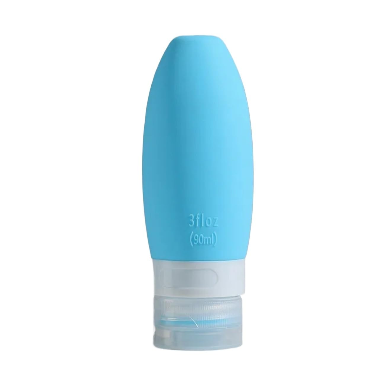 ZHSOAO 8Pcs Silicone Travel Bottles Set 90ml Leakproof Refillable Essentials For Shampoo Lotion Cosmetic Portable Squeeze Tube for Travel(Light blue)