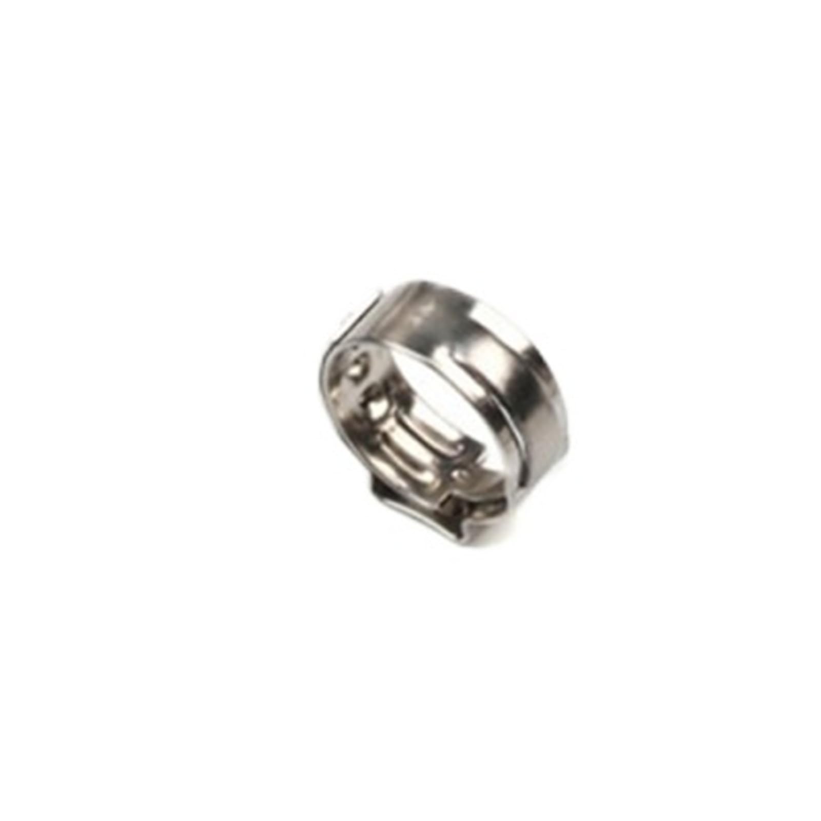 100pcs 4.7-23.5mm Single Ear Hose Clamps 304 Stainless Steel Single Ear Hose Clips Ear Pipe Clamps(10.8-13.3mm)