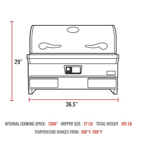 recteq E-Series Built-In 1300 Pellet Smoker Grill, Wi-Fi-Enabled Outdoor Grills & Smokers, Electric Pellet Grill with 1300 Sq In Cook Space - Image 7