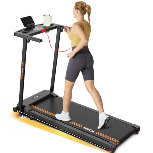 Image of HitGo Walking Pad for Home Office, 2026 Under Desk Treadmill with App, Remote, LED Display, Portable Small Design with Optional Incline or Foldable Handle