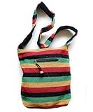 Sac à bandoulière tissé et imprimé Rasta fait à la main