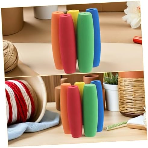 DECHOUS 15pcs Colorful Eva Crochet Hook Ergonomic Grips Set with Non-Slip Soft Handle Sleeves, Unique Shape for Enhanced Visibility and Safeguard, for Crafting and Fitness Bars - 2
