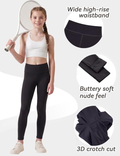Image of Gnainach Bootcut Leggings Girls Teens High Waist Soft Stretch Yoga Pants