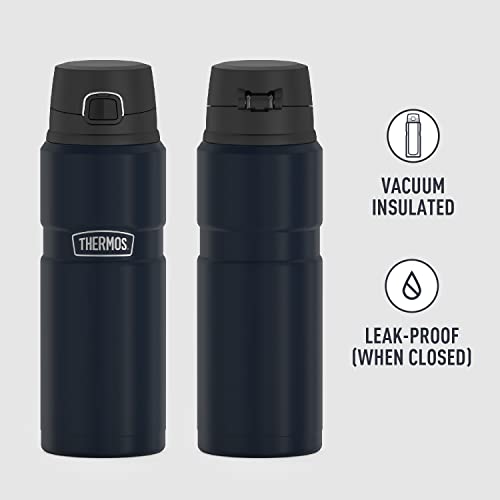 Thermos Stainless King Vacuum-Insulated Drink Bottle, 24 Ounce, Midnight Blue #TOP1