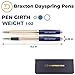 Dayspring Pens Personalized Braxton Ballpoint and Rollerball Pen Set - Blue. Real 18 Karat Gold Plated Double Pen Set. Custom Engraving Included.