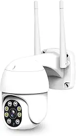 Câmera de Segurança IP 360 Graus 1080P FHD - Visão Noturna Automática Resistente à Água IP66 para Monitoramento Doméstico e Externo