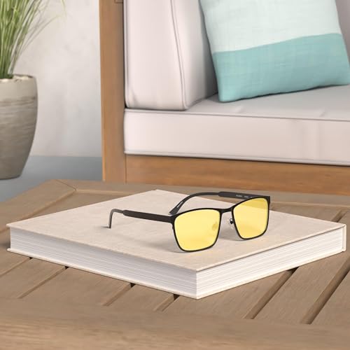 Polarized Photochromic Sunglasses Night Driving Glasses for Men,Retro Rectangular UV Protection Shades VF2204US2