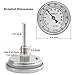 Ferroday Stainless Steel Thermometer Dial Thermometer 1/2 NPT Homebrew Kettle Thermometer With Lock Nut & O-ring ( 0-220ºF, -10-100ºC)