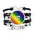 DIYthinker Gradiente aliado LGTB Rainbow Homo Pulsera de Amor Adorno de Cuero Torcido Hilo de muñeca