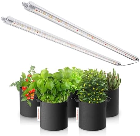 SPIDER FARMER Glow80 LED Grow Lights, 3.6ft Sunlike Full Spectrum Waterproof Plant Growing Lamp Linkable for Indoor Plant Shelves Seedling Veg Flower Hydroponic